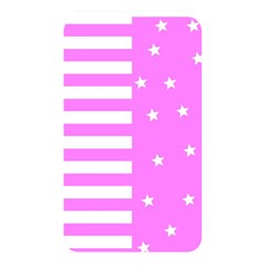 Saturated Pink Lines And Stars Pattern, Geometric Theme Memory Card Reader (rectangular) by Casemiro