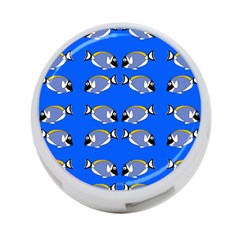Powder Blue Tang Print 4-port Usb Hub (two Sides) by Kritter