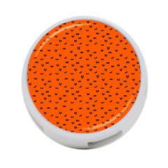 Halloween, Black Bats Pattern On Orange 4-port Usb Hub (one Side) by Casemiro