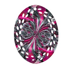 Mixed Signals Oval Filigree Ornament (two Sides) by MRNStudios