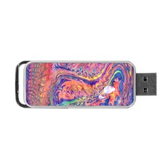 Painted Feathers Portable Usb Flash (one Side)