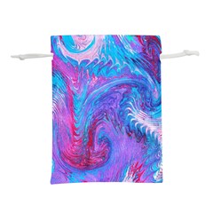 Blue On Violet Feathers Lightweight Drawstring Pouch (s) by kaleidomarblingart