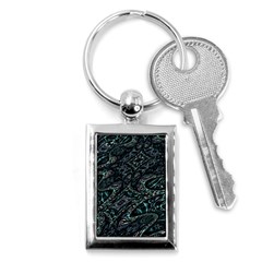 Emerald Distortion Key Chain (rectangle) by MRNStudios