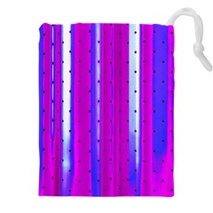 Warped Stripy Dots Drawstring Pouch (5xl) by essentialimage365