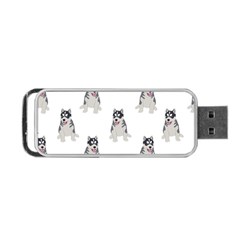 Cute Husky Puppies Portable Usb Flash (two Sides) by SychEva
