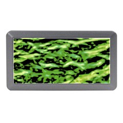 Green  Waves Abstract Series No11 Memory Card Reader (mini) by DimitriosArt