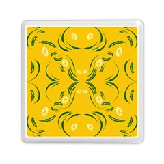 Floral Folk Damask Pattern Fantasy Flowers Floral Geometric Fantasy Memory Card Reader (square) by Eskimos