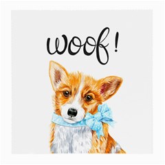 Welsh Corgi Pembrock With A Blue Bow Medium Glasses Cloth (2 Sides) by ladynatali