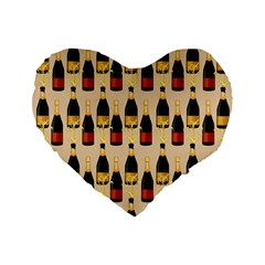 Champagne For The Holiday Standard 16  Premium Heart Shape Cushions by SychEva