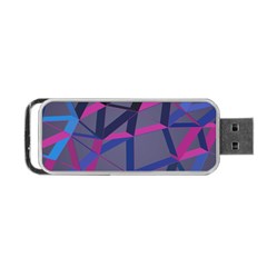 3d Lovely Geo Lines Portable Usb Flash (one Side)