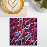 3d Lovely Geo Lines Vii UV Print Square Tile Coaster  Front