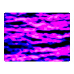 Purple  Waves Abstract Series No6 Double Sided Flano Blanket (mini)  by DimitriosArt