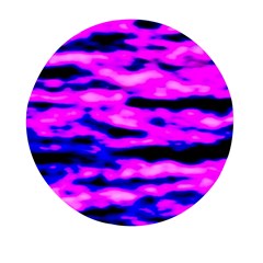 Purple  Waves Abstract Series No6 Mini Round Pill Box (pack Of 5) by DimitriosArt