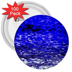 Blue Waves Flow Series 1 3  Buttons (100 Pack)  by DimitriosArt