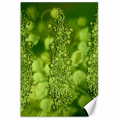 Green Fresh  Lilies Of The Valley The Return Of Happiness So Decorative Canvas 20  X 30  by pepitasart