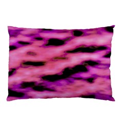 Pink  Waves Flow Series 2 Pillow Case (two Sides) by DimitriosArt