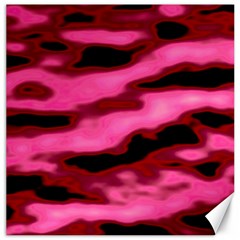 Pink  Waves Flow Series 3 Canvas 16  X 16 