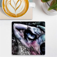 Watercolor Girl Uv Print Square Tile Coaster  by MRNStudios