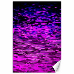 Magenta Waves Flow Series 1 Canvas 12  X 18  by DimitriosArt