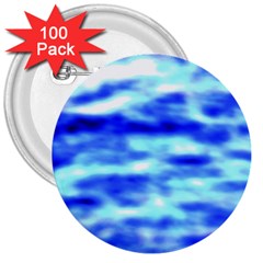 Blue Waves Flow Series 5 3  Buttons (100 Pack)  by DimitriosArt