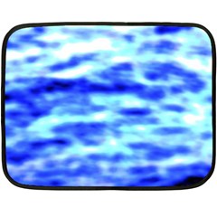 Blue Waves Flow Series 5 Double Sided Fleece Blanket (mini)  by DimitriosArt
