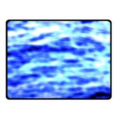 Blue Waves Flow Series 5 Double Sided Fleece Blanket (small)  by DimitriosArt