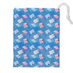 Notepads Pens And Pencils Drawstring Pouch (5xl) by SychEva