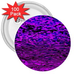 Magenta Waves Flow Series 2 3  Buttons (100 Pack)  by DimitriosArt