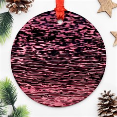 Pink  Waves Flow Series 11 Ornament (round) by DimitriosArt