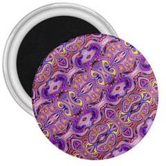 Liquid Art Pouring Abstract Seamless Pattern Tiger Eyes 3  Magnets by artico