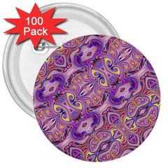 Liquid Art Pouring Abstract Seamless Pattern Tiger Eyes 3  Buttons (100 Pack)  by artico