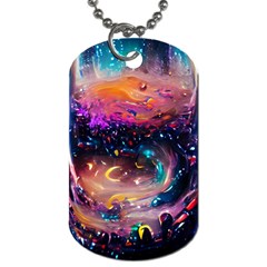 Galaxy Glass Dog Tag (two Sides)