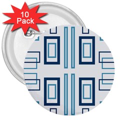 Abstract Pattern Geometric Backgrounds   3  Buttons (10 Pack)  by Eskimos