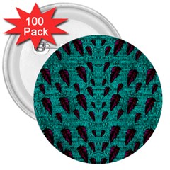Leaves On Adorable Peaceful Captivating Shimmering Colors 3  Buttons (100 Pack)  by pepitasart