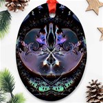 The High Priestess Card Oval Ornament (Two Sides) Back
