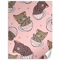 Seamless Pattern Adorable Cat Inside Cup Canvas 36  X 48 