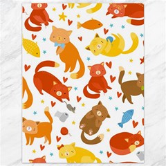 Seamless Pattern With Kittens White Background Canvas 36  X 48  by Jancukart