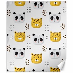 Seamless Pattern Cute Animals Canvas 8  X 10 