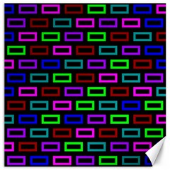 Colourful Bricks Pattern Colour Canvas 16  X 16  by Jancukart