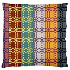 Grungy Vintage Patterns Large Flano Cushion Case (one Side) by artworkshop