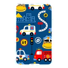 Seamless-pattern-vector-rescue-team-cartoon Memory Card Reader (rectangular) by Jancukart