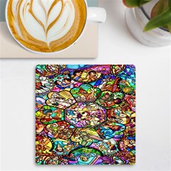 Character Disney Stained Uv Print Square Tile Coaster  by artworkshop