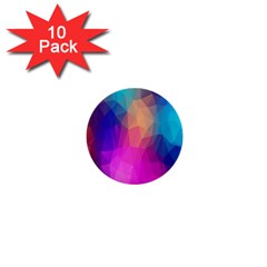 Triangles Polygon Color 1  Mini Buttons (10 Pack)  by artworkshop