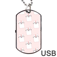 Fluffy Cat Pets Dog Tag Usb Flash (two Sides) by artworkshop