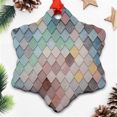 Tiles Shapes Snowflake Ornament (two Sides) by artworkshop