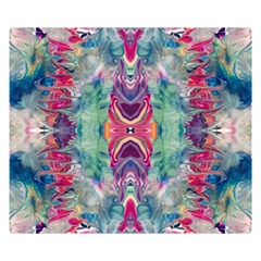Painted Flames Symmetry Iv Double Sided Flano Blanket (small)  by kaleidomarblingart