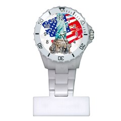 Statue Of Liberty Independence Day Poster Art Plastic Nurses Watch by Jancukart