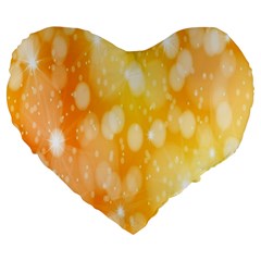 Abstract Sparkling Christmas Day Large 19  Premium Flano Heart Shape Cushions by artworkshop