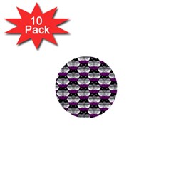 Hackers Town Void Mantis Hexagon Asexual Ace Pride Flag 1  Mini Buttons (10 Pack)  by WetdryvacsLair