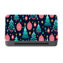 Hand-drawn-flat-christmas-pattern Memory Card Reader With Cf by nate14shop